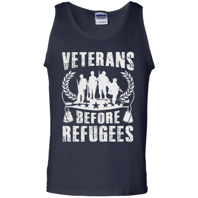 VETERANS BEFORE REFUGEES-T-Shirt & Hoodie-Unisex Tank-Navy