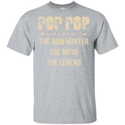 Pop Pop The Bow Hunter The Myth The Legend Funny Hunting-T-Shirt & Hoodie-Classic T-Shirt-Sport Grey