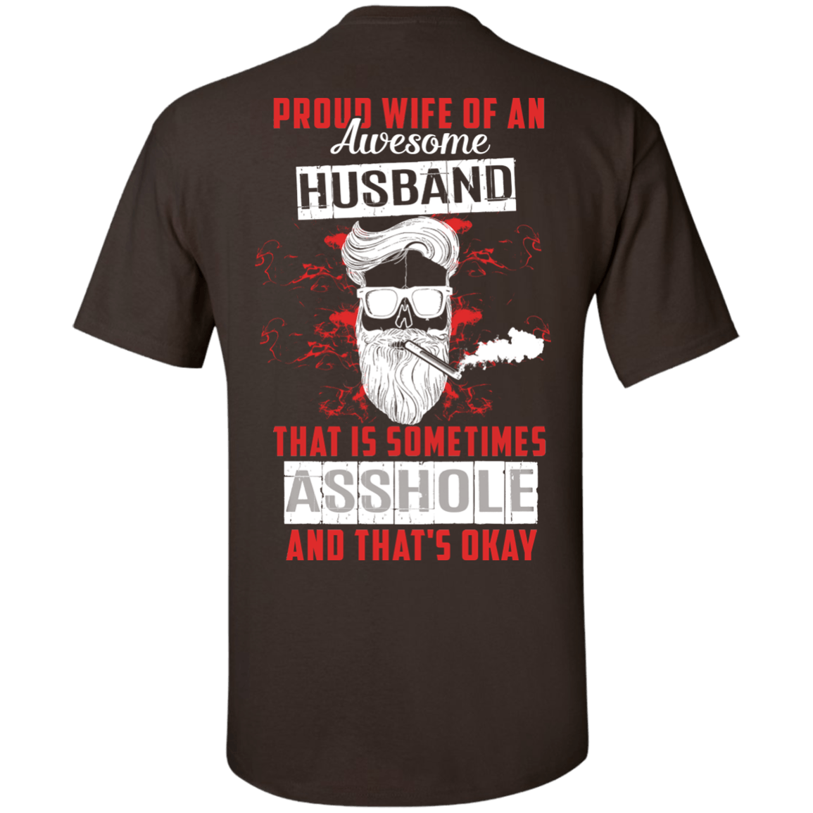 Proud Wife Of An Awesome Husband-T-Shirt & Hoodie-Classic T-Shirt-Dark Chocolate