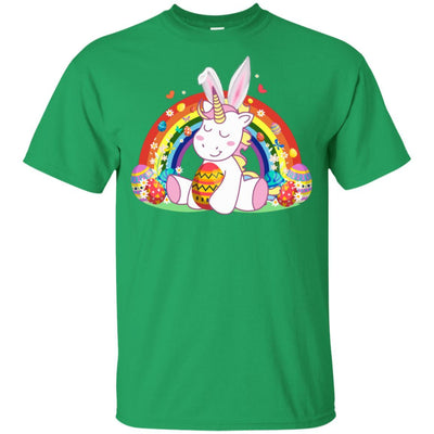 Unicorn Easter With Rainbow And Egg Youth-Youth Shirt-Youth T-Shirt-Irish Green