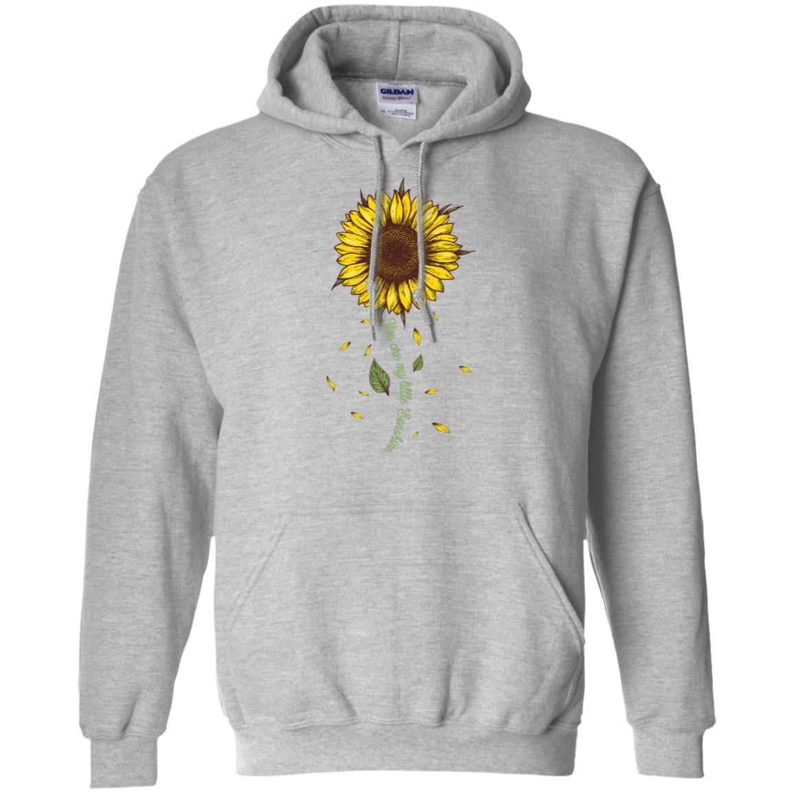 You Are My Little Sunshine Sunflower-T-Shirt & Hoodie-Pullover Hoodie-Sport Grey