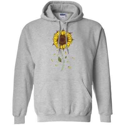 You Are My Little Sunshine Sunflower-T-Shirt & Hoodie-Pullover Hoodie-Sport Grey
