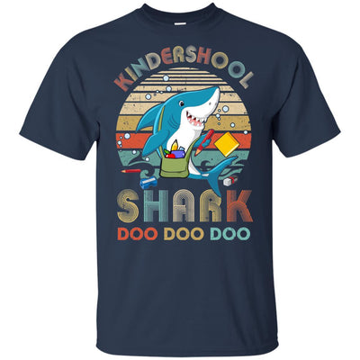 Kindergarten Shark Doo Doo Doo Funny Back To School Youth-Youth Shirt-Youth T-Shirt-Navy