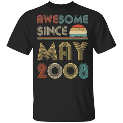 Awesome Since May 2008 Vintage 13th Birthday Gifts Youth-Youth Shirt-Youth T-Shirt-Black