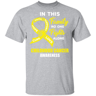 In This School No One Fights Childhood Cancer Alone-T-Shirt & Hoodie-Classic T-Shirt-Sport Grey