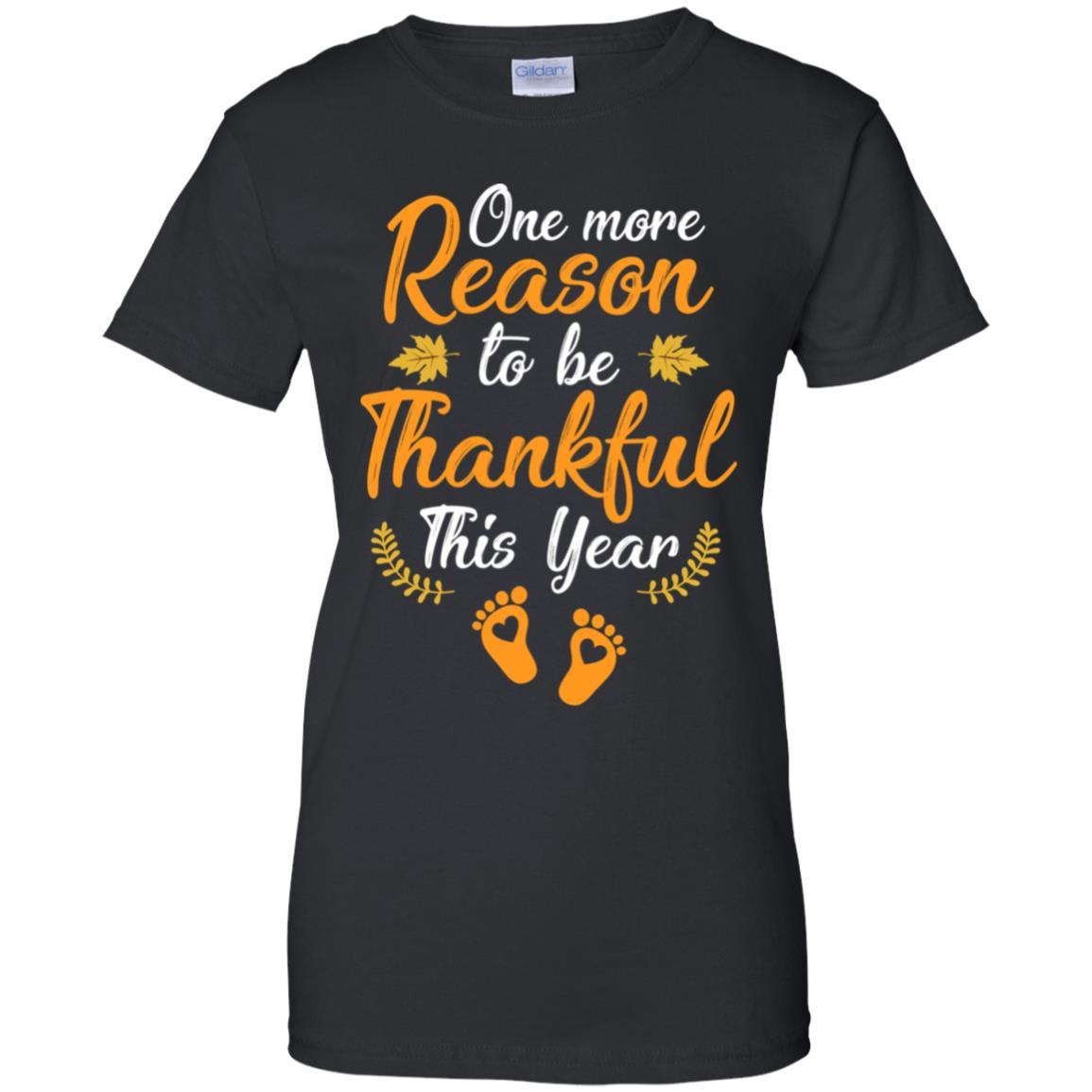 Thanksgiving Pregnancy Announcement Thankful This Year-T-Shirt & Tank Top-Women's T-Shirt-Black