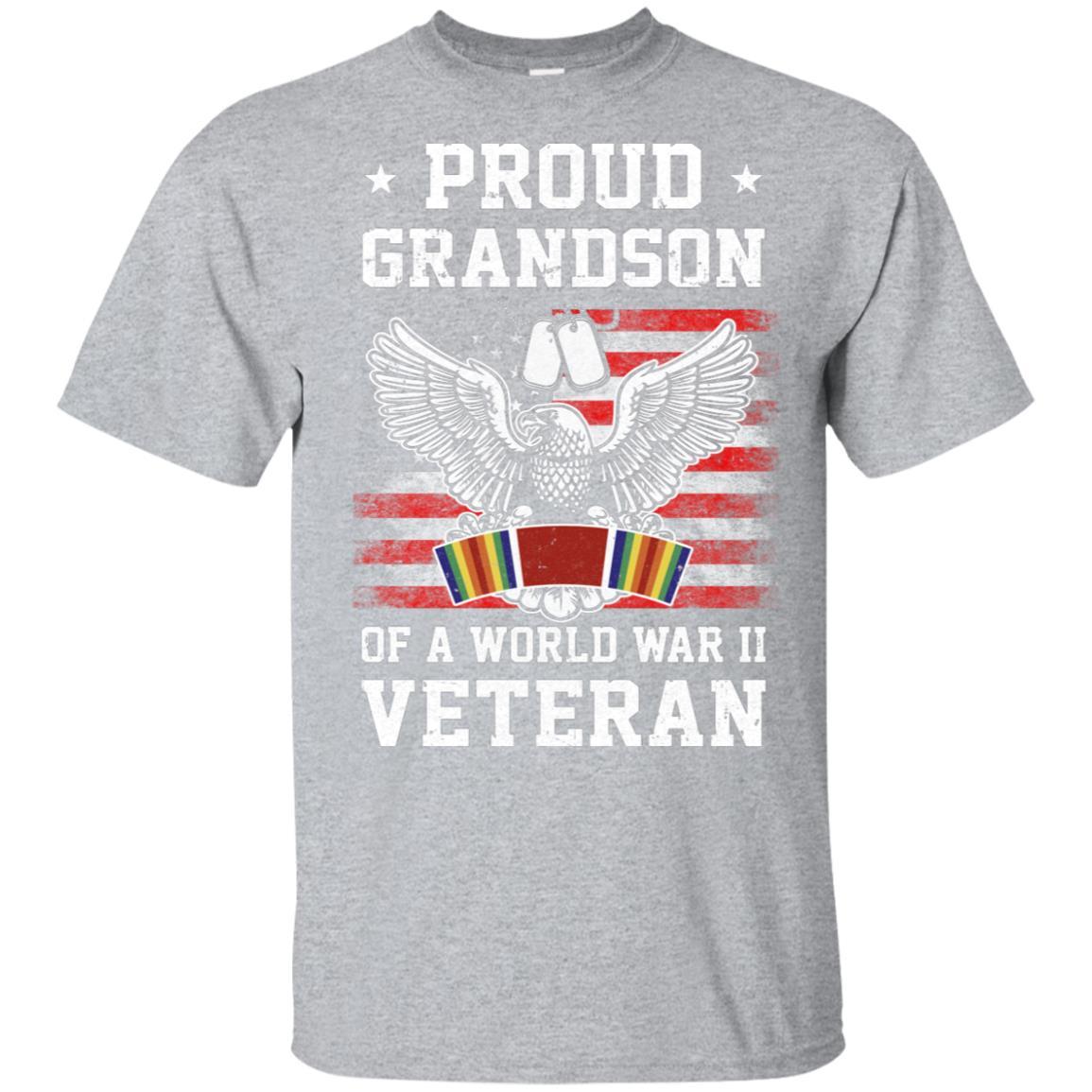 Proud Grandson Of World War 2 Veteran Patriotic-T-Shirt & Hoodie-Classic T-Shirt-Sport Grey