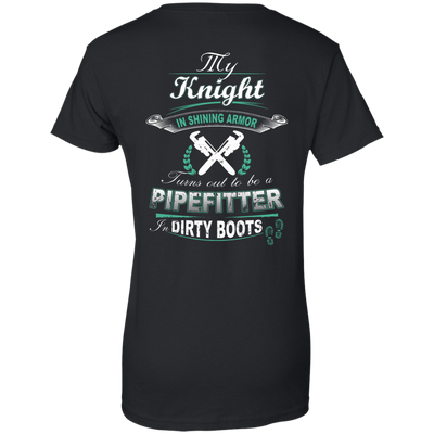 Turns Out To Be A PIPEFITTER In Dirty Boots-T-Shirt & Hoodie-Women's T-Shirt-Black