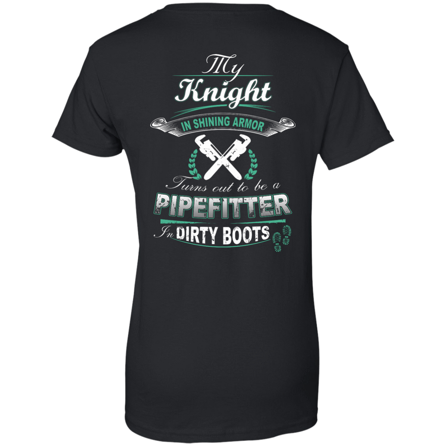 Turns Out To Be A PIPEFITTER In Dirty Boots-T-Shirt & Hoodie-Women's T-Shirt-Black