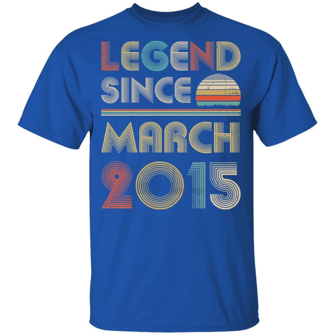 Legend Since March 2015 Vintage 6th Birthday Gifts Youth-Youth Shirt-Youth T-Shirt-Royal