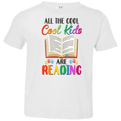 All The Cool Kids Are Reading Book Lover Gifts Youth-Youth Shirt-Toddler T-Shirt-White