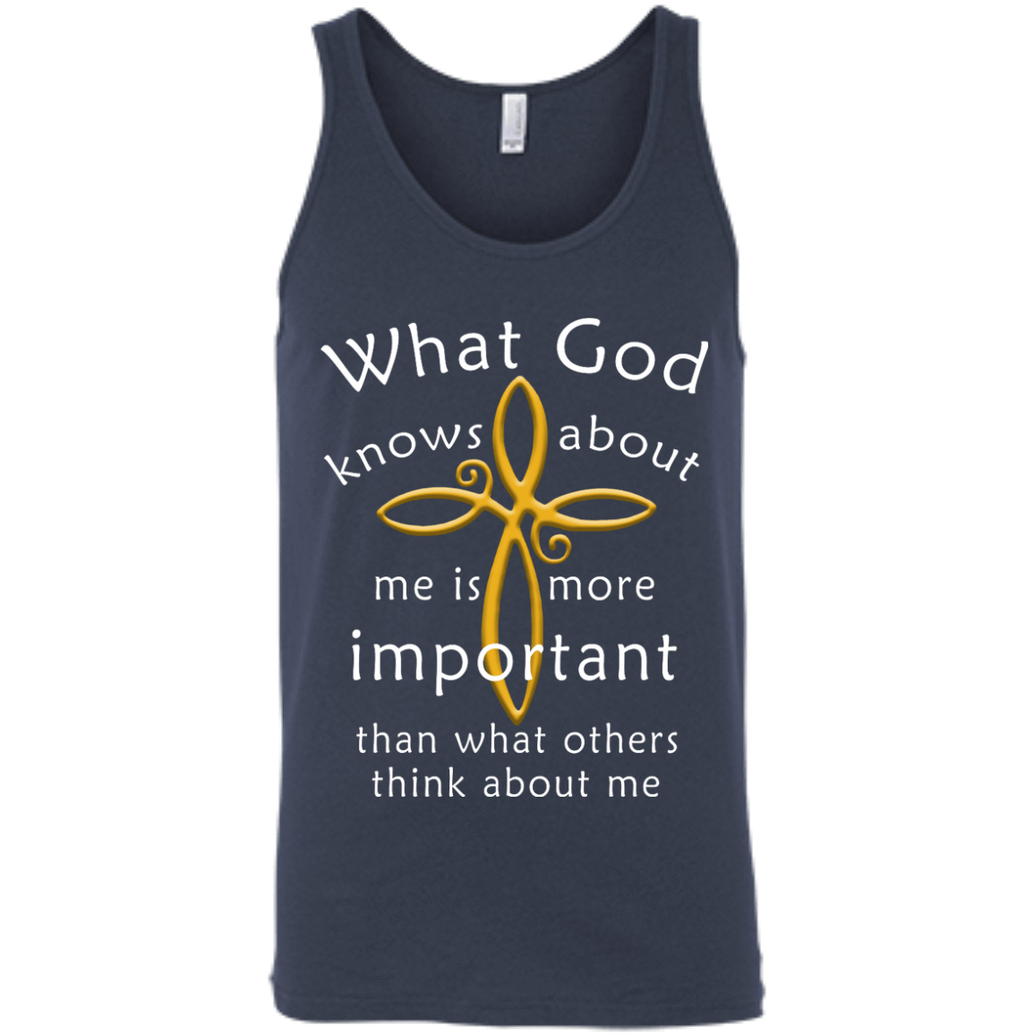 What God Knows About Me Is More Important-T-Shirt & Hoodie-Unisex Tank-Navy