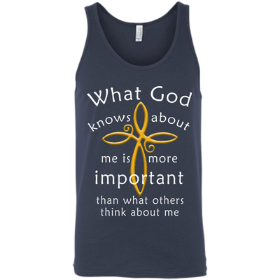 What God Knows About Me Is More Important-T-Shirt & Hoodie-Unisex Tank-Navy