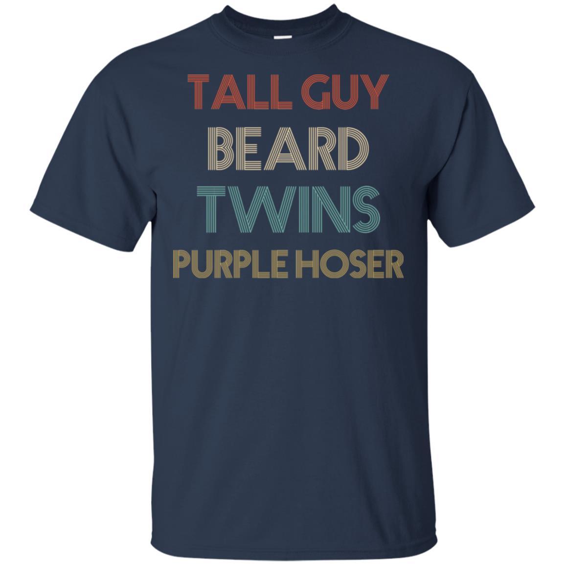 Tall Guy Beard Twins Purple Hoser Vintage-T-Shirt & Hoodie-Classic T-Shirt-Navy