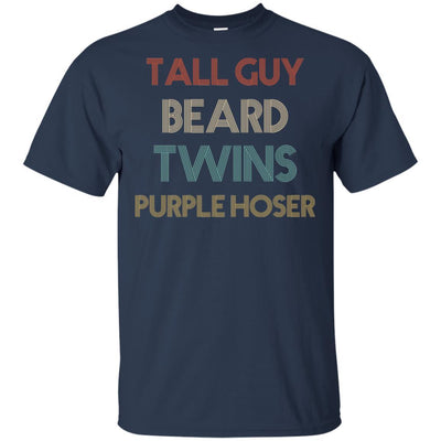 Tall Guy Beard Twins Purple Hoser Vintage-T-Shirt & Hoodie-Classic T-Shirt-Navy