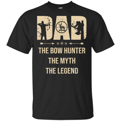 Dad The Bow Hunter The Myth The Legend Funny Hunting-T-Shirt & Hoodie-Classic T-Shirt-Black