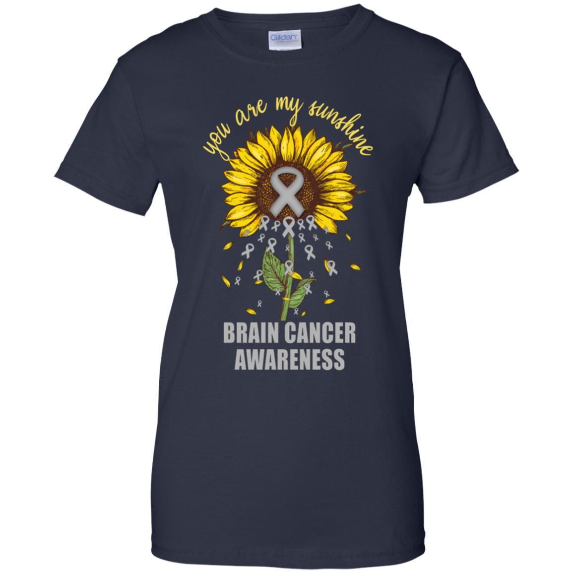 You Are My Sunshine Brain Cancer Awareness-T-Shirt & Hoodie-Women's T-Shirt-Navy