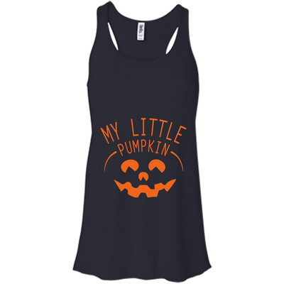 My Little Pumpkin Halloween Maternity Pregnancy Announcement-T-Shirt & Hoodie-Women's Flowy Racerback Tank-Midnight