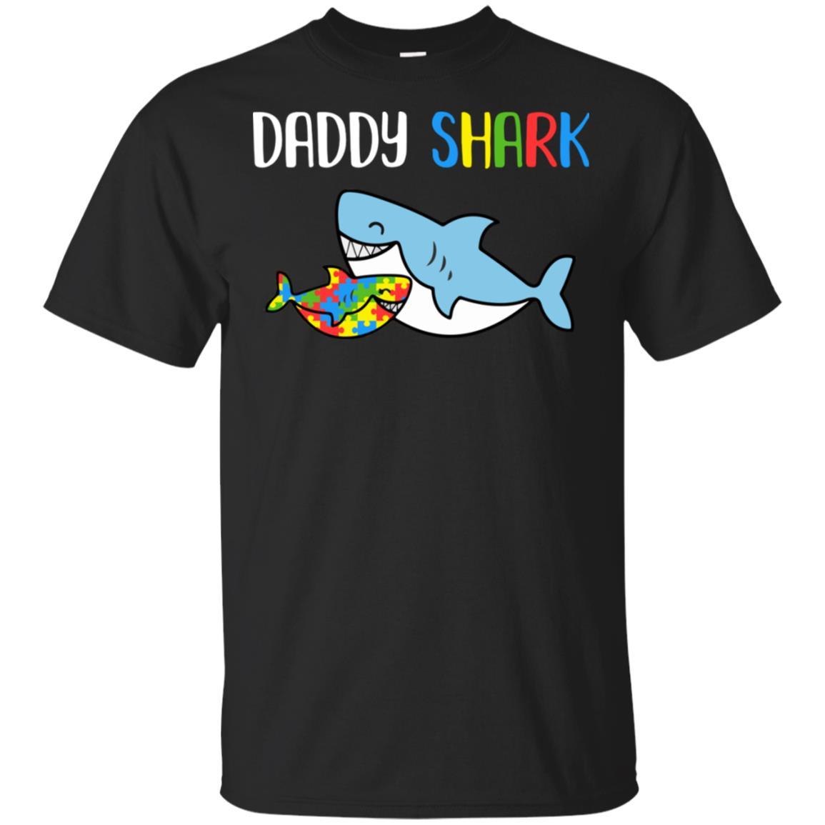 Daddy Shark Support Autism Awareness For Child-T-Shirt & Hoodie-Classic T-Shirt-Black