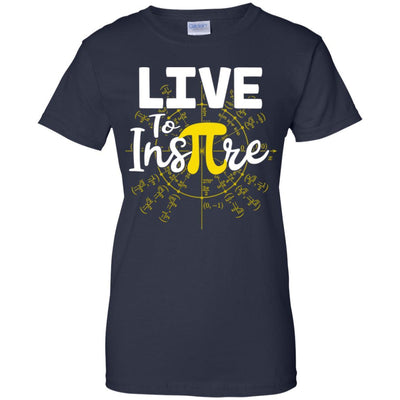 Live To Inspire Pi Day Gift For Student Teacher-T-Shirt & Hoodie-Women's T-Shirt-Navy