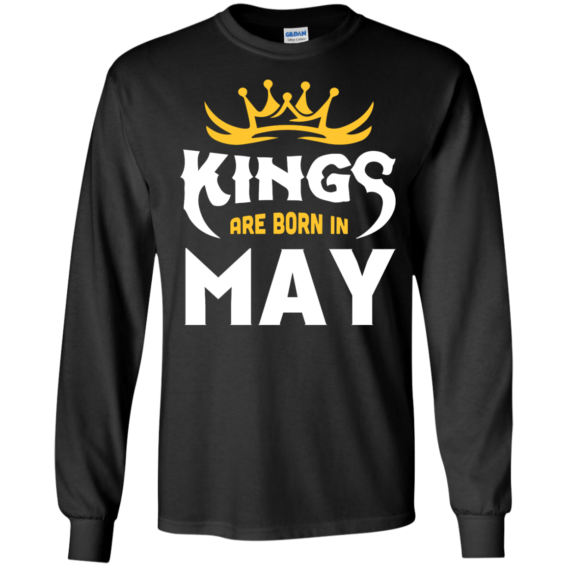 Kings Are Born In May-T-Shirt & Hoodie-Long Sleeve T-Shirt-Black