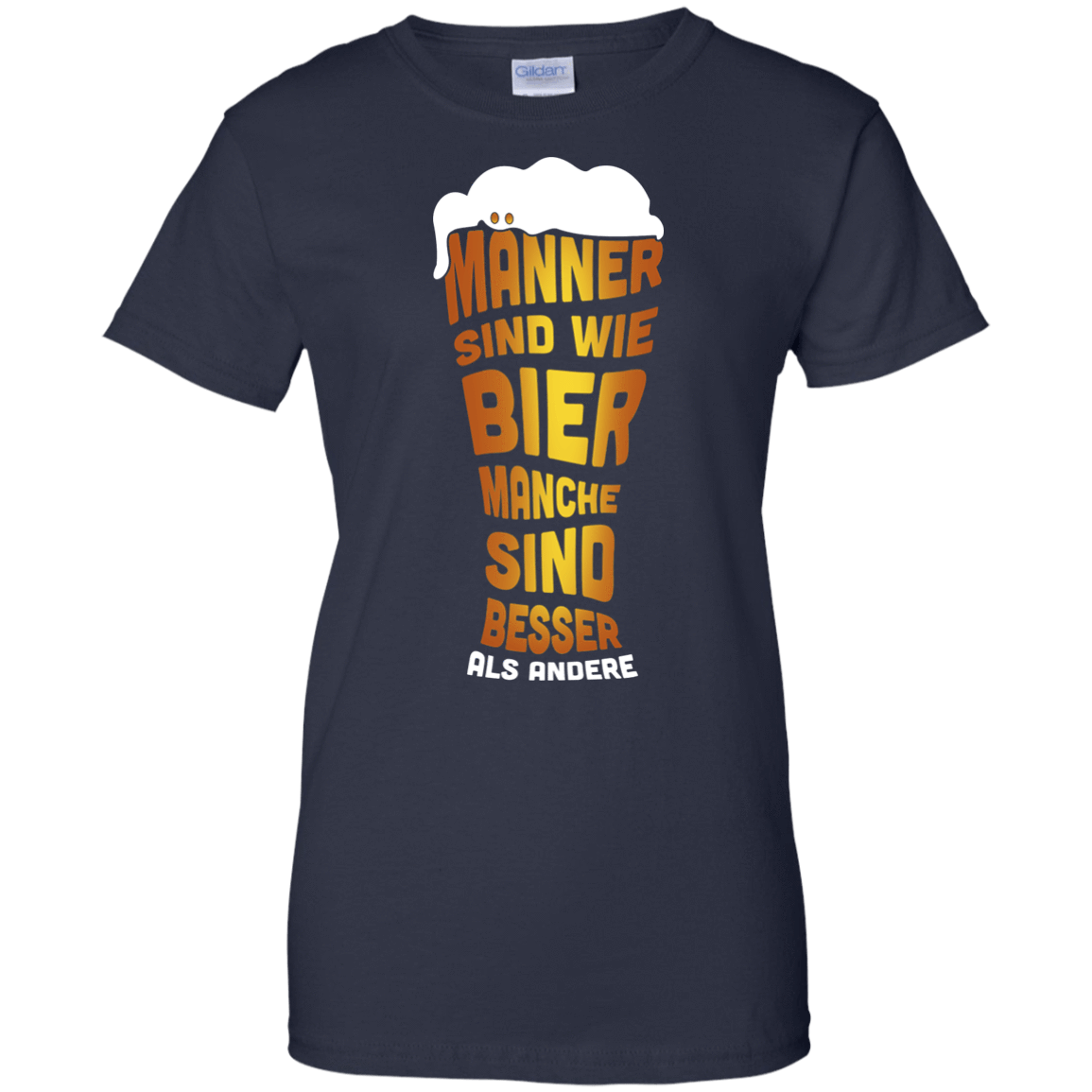 M‚àö¬ßnner Sind Wie Bier Manche Sind Besser Als Andere-T-Shirt & Hoodie-Women's T-Shirt-Navy