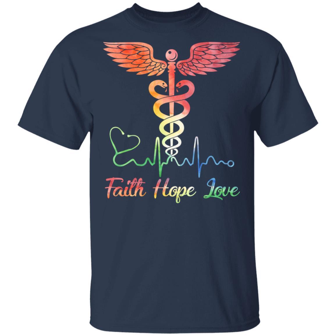 Faith Hope Love Nurse Medical Assistant Quarantine-T-Shirt & Tank Top-Classic T-Shirt-Navy