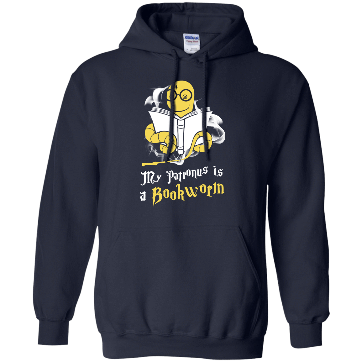 My Patronus Is A Bookworm T Shirt-T-Shirt & Hoodie-Pullover Hoodie-Navy