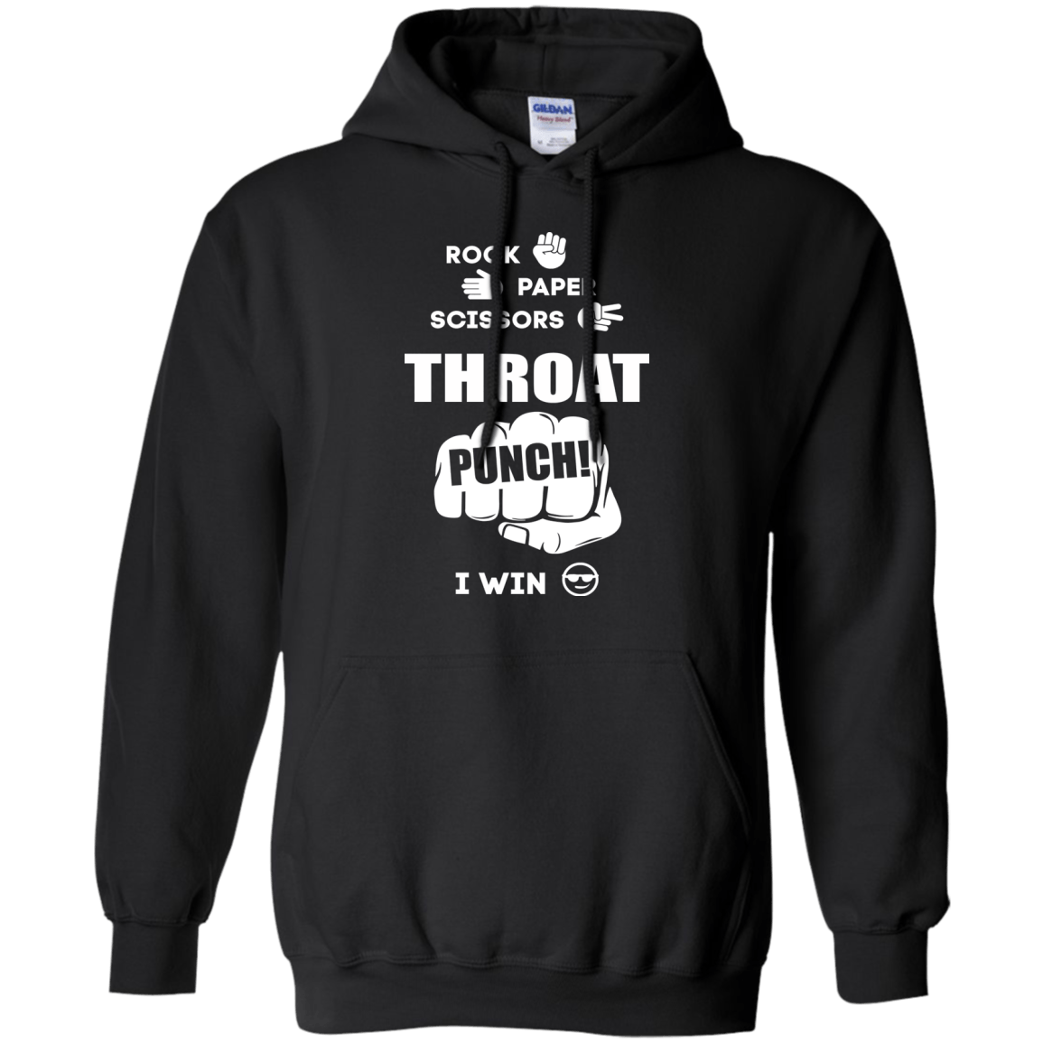 Throat Punch - I Win-T-Shirt & Hoodie-Pullover Hoodie-Black