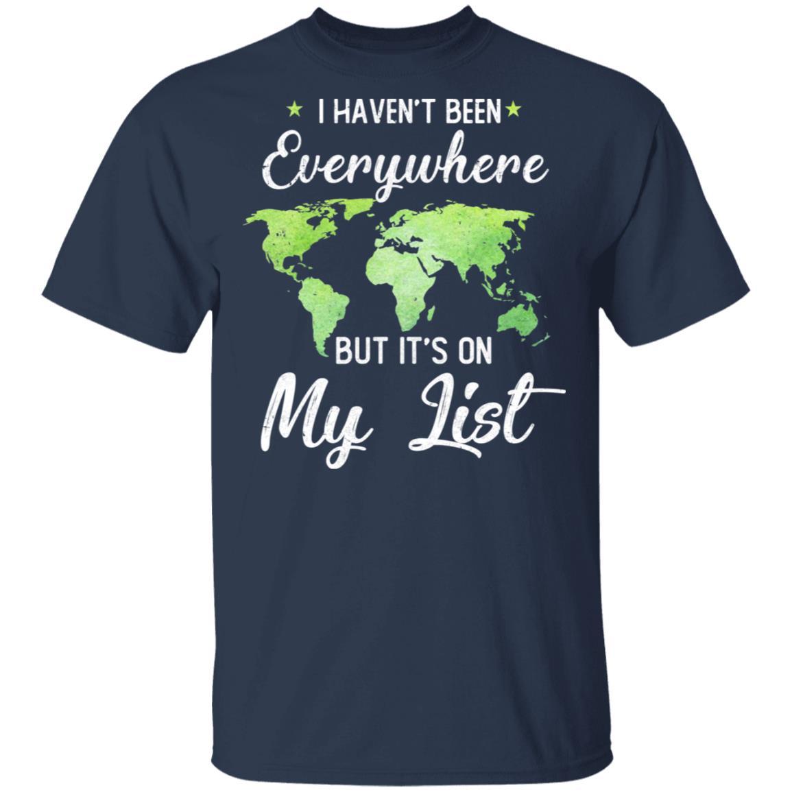 I Haven't Been Everywhere But It's On My List Hippie-T-Shirt & Hoodie-Classic T-Shirt-Navy