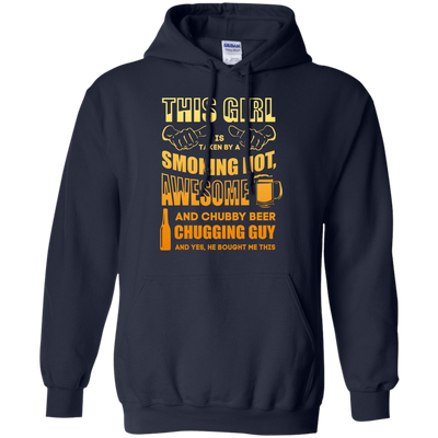 Taken By Hot Chubby Beer Chugging Guy-T-Shirt & Hoodie-Pullover Hoodie-Navy
