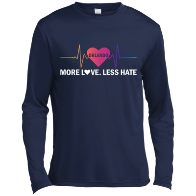 More Love Less Hate - Orlando-T-Shirt & Hoodie-Long Sleeve T-Shirt-Navy