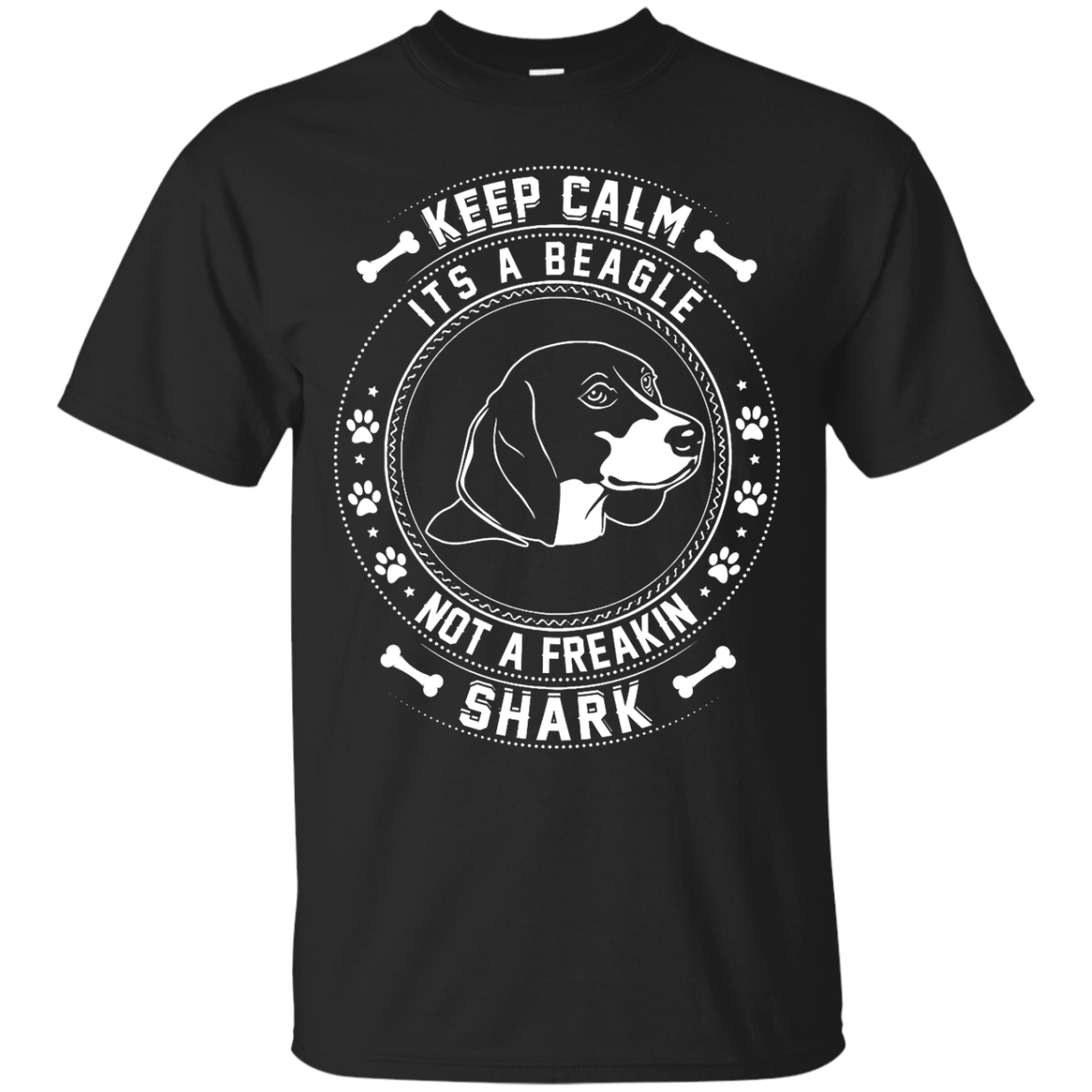 Keep Calm It's A Beagle Not A Freaking Shark-T-Shirt & Hoodie-Classic T-Shirt-Black