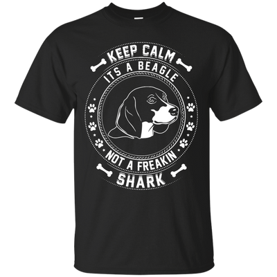 Keep Calm It's A Beagle Not A Freaking Shark-T-Shirt & Hoodie-Classic T-Shirt-Black