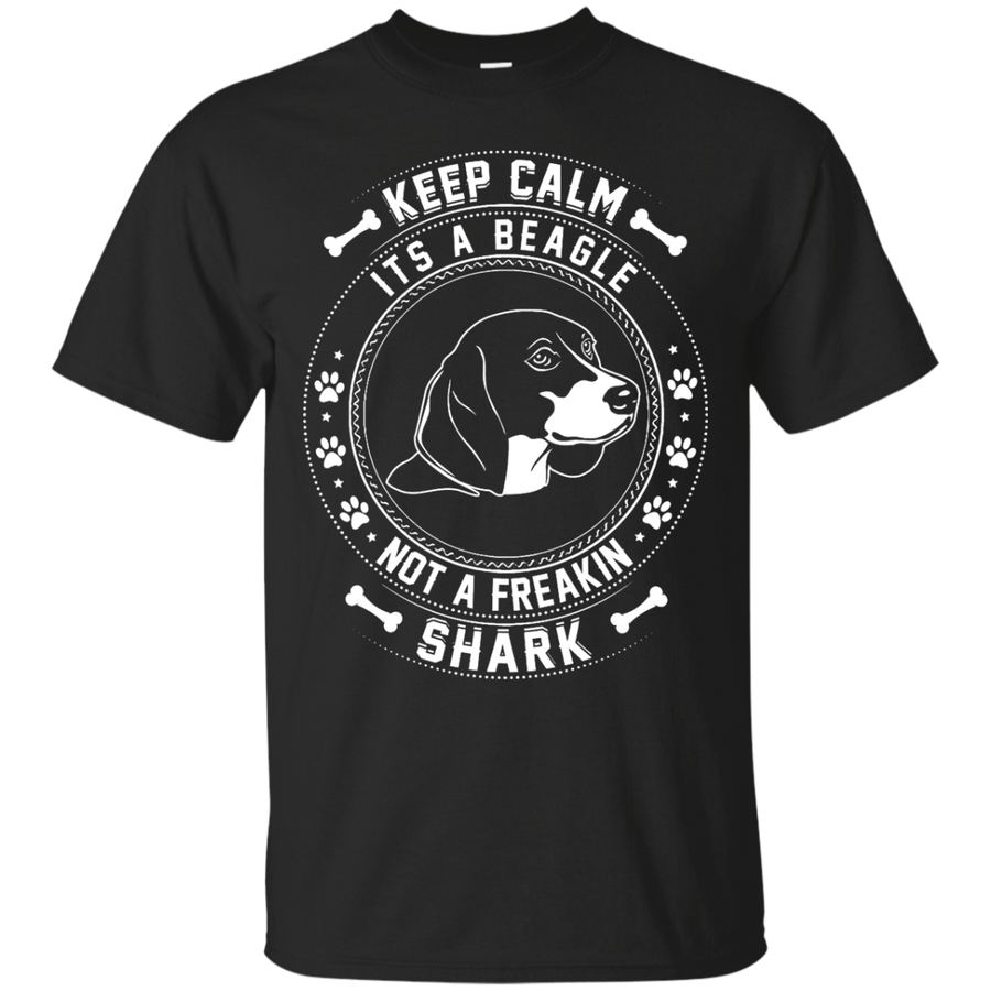 Keep Calm It's A Beagle Not A Freaking Shark-T-Shirt & Hoodie-Classic T-Shirt-Black