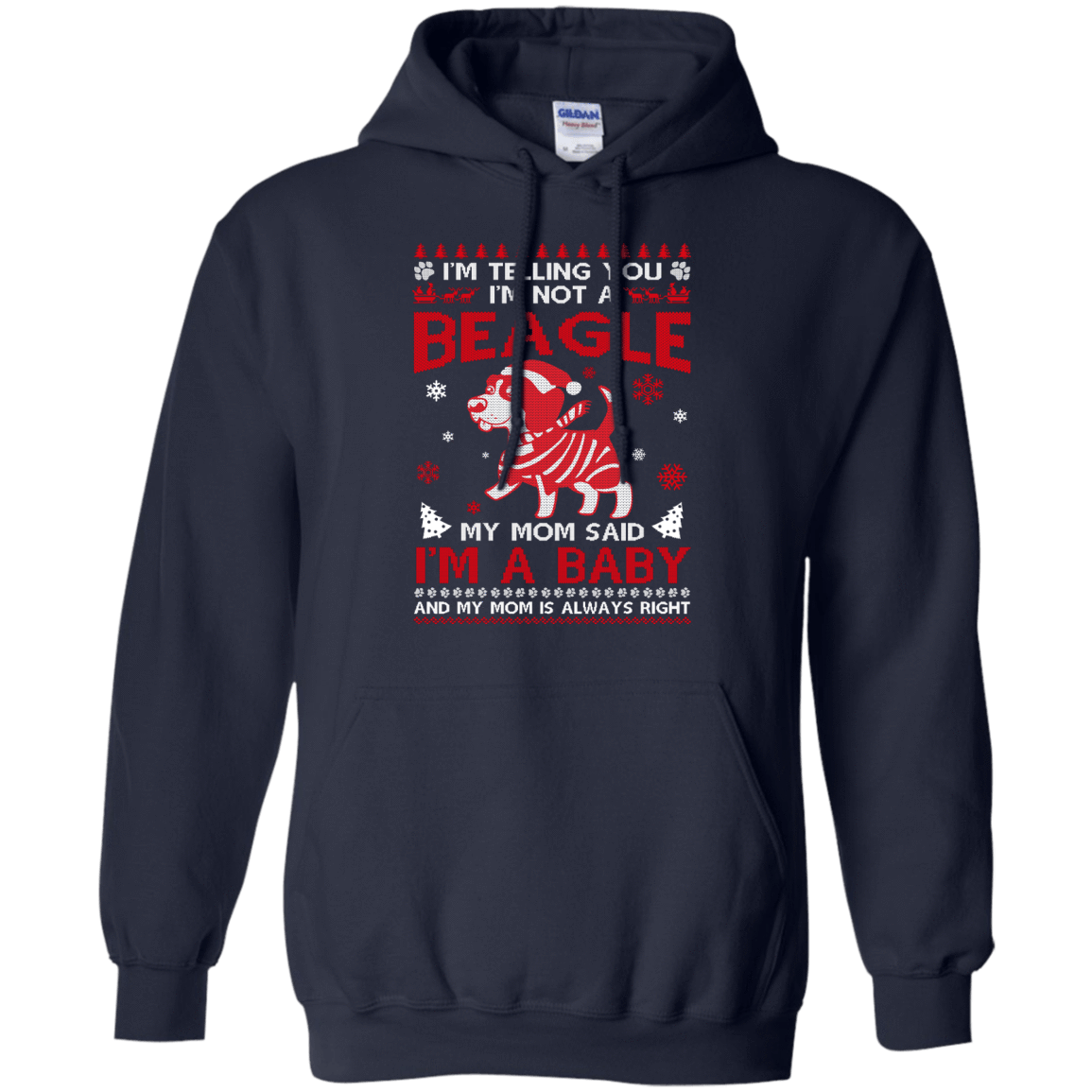 I'm Telling You I'm Not A Beagle-T-Shirt & Hoodie-Pullover Hoodie-Navy