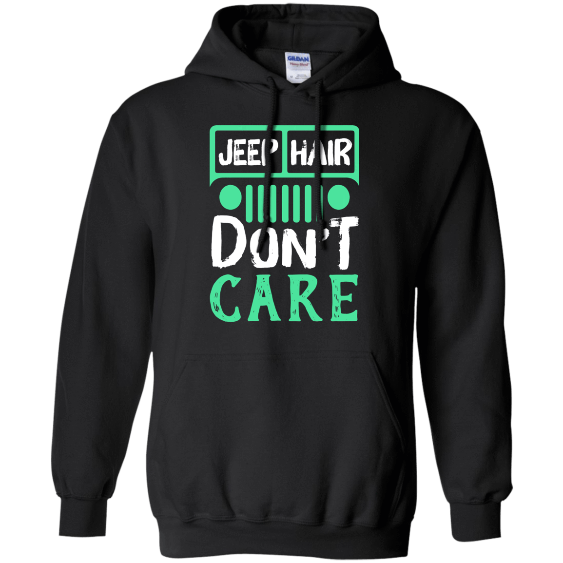 Jeep Hair Don't Care-T-Shirt & Hoodie-Pullover Hoodie-Black