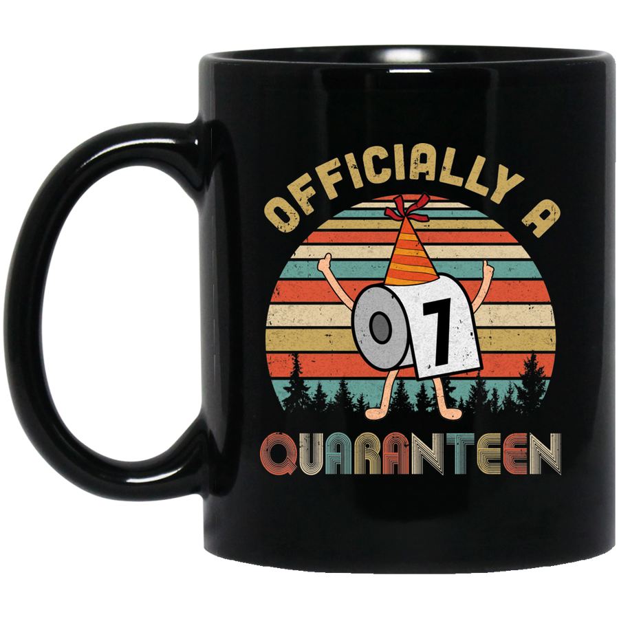 Officially A 7th Quaranteen 2014 Birthday Social Distancing Youth Mug-Coffee Mug-BM11OZ 11 oz. Black Mug-Black