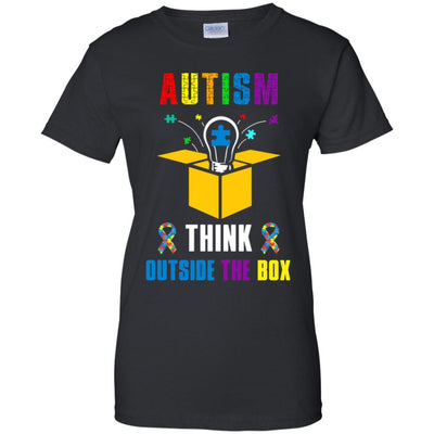 Autism Think Outside The Box Autism Awareness-T-Shirt & Hoodie-Women's T-Shirt-Black