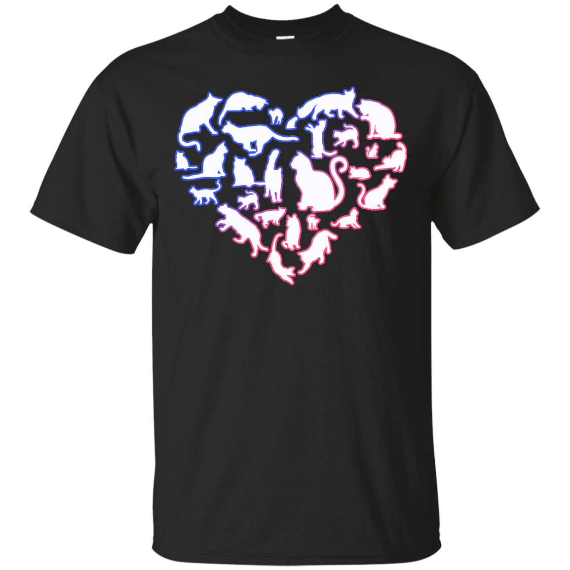I Love My Cat Love Cats-T-Shirt & Hoodie-Classic T-Shirt-Black