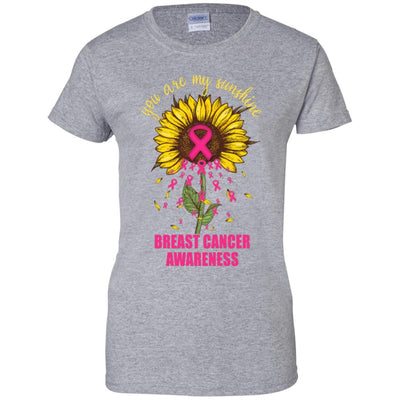 You Are My Sunshine Breast Cancer Awareness-T-Shirt & Hoodie-Women's T-Shirt-Sport Grey