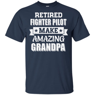Funny Retired Fighter Pilot Make Amazing Grandpa Gifts-T-Shirt & Hoodie-Classic T-Shirt-Navy