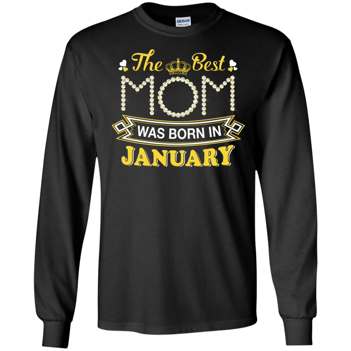 The Best Mom Was Born In January-T-Shirt & Hoodie-Long Sleeve T-Shirt-Black