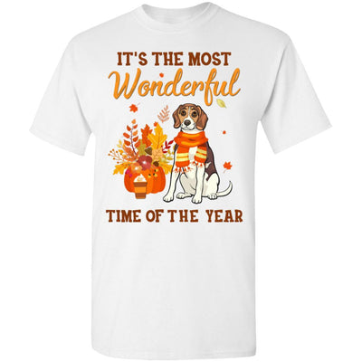 Beagle Autumn It's The Most Wonderful Time Of The Year-T-Shirt & Hoodie-Classic T-Shirt-White