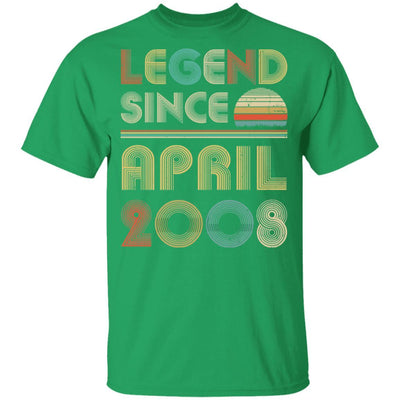 Legend Since April 2008 Vintage 13th Birthday Gifts Youth-Youth Shirt-Youth T-Shirt-Irish Green