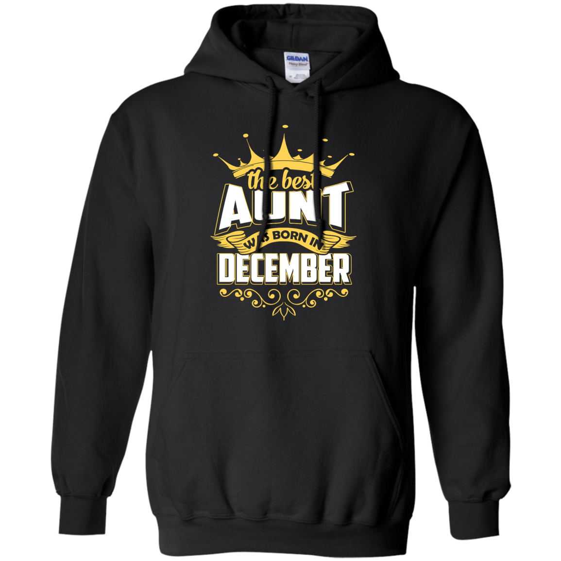 The Best Aunt Was Born In December-T-Shirt & Hoodie-Pullover Hoodie-Black