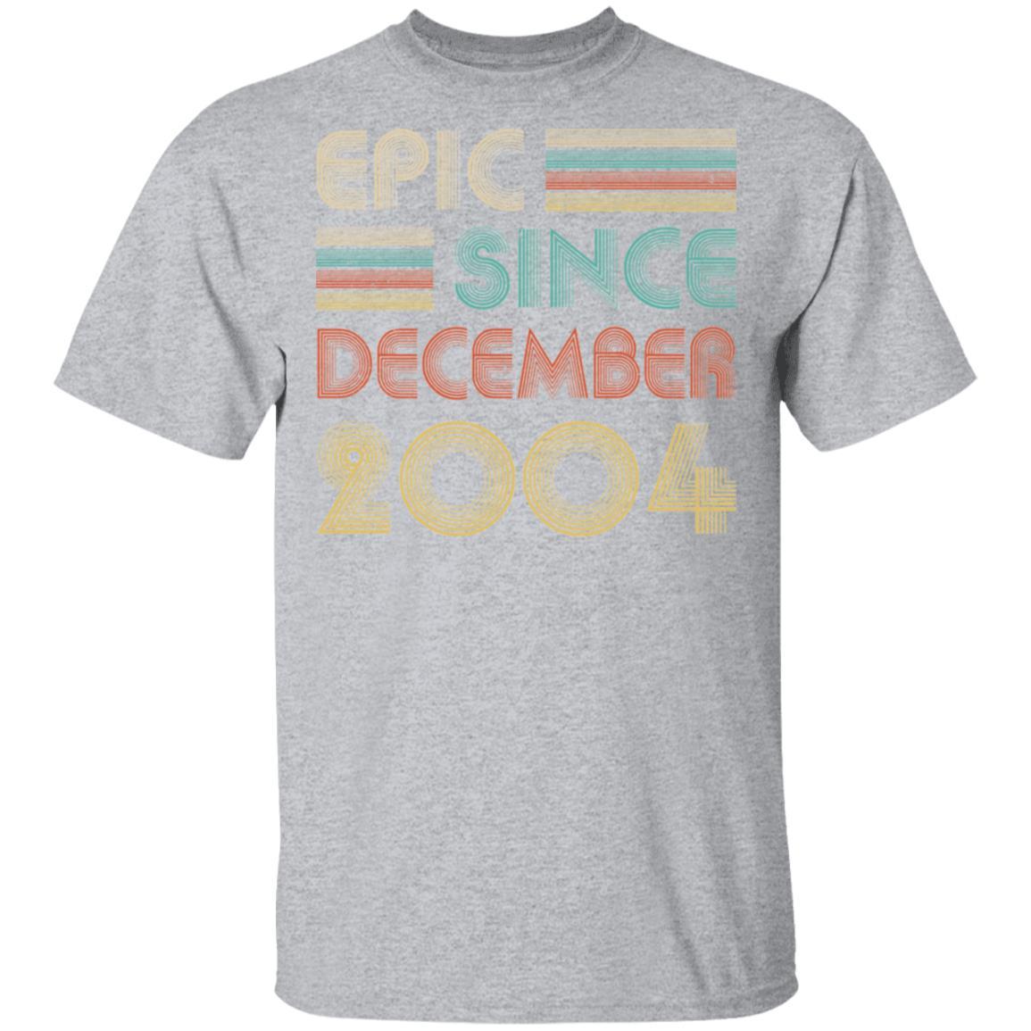 Epic Since December 2004 Vintage 17th Birthday Gifts-T-Shirt & Hoodie-Classic T-Shirt-Sport Grey