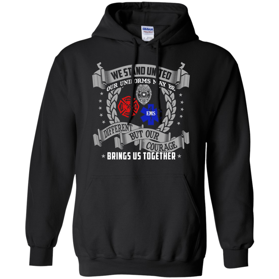 We Stand United Our Uniforms Brings Us Together-T-Shirt & Hoodie-Pullover Hoodie-Black