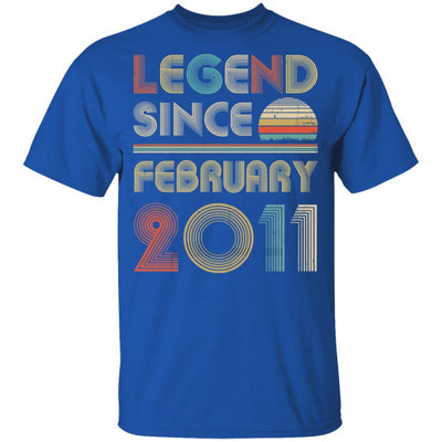 Legend Since February 2011 Vintage 10th Birthday Gifts Youth-Youth Shirt-Youth T-Shirt-Royal