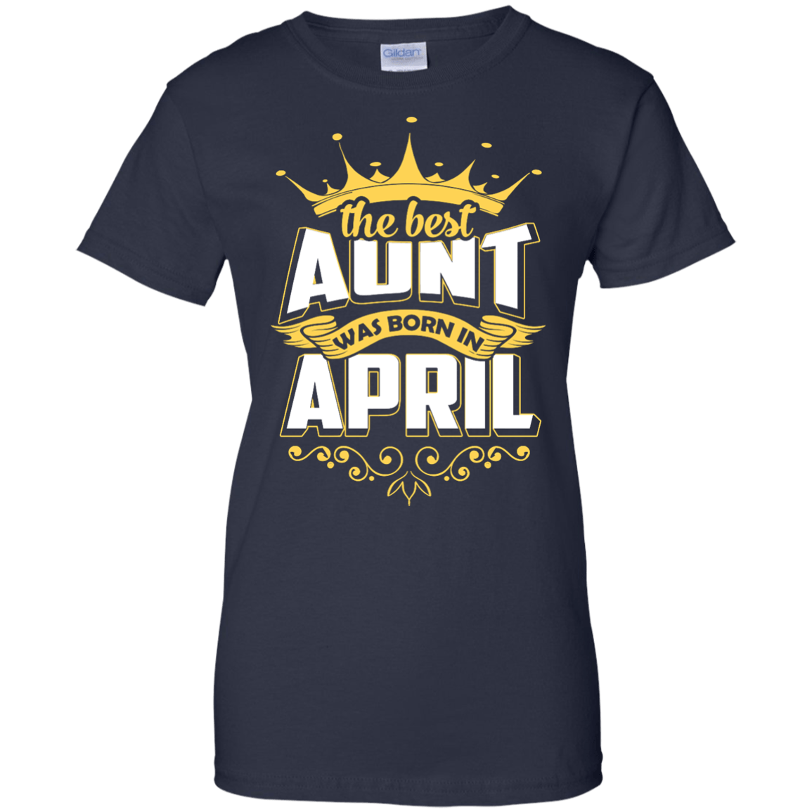 The Best Aunt Was Born In April-T-Shirt & Hoodie-Women's T-Shirt-Navy